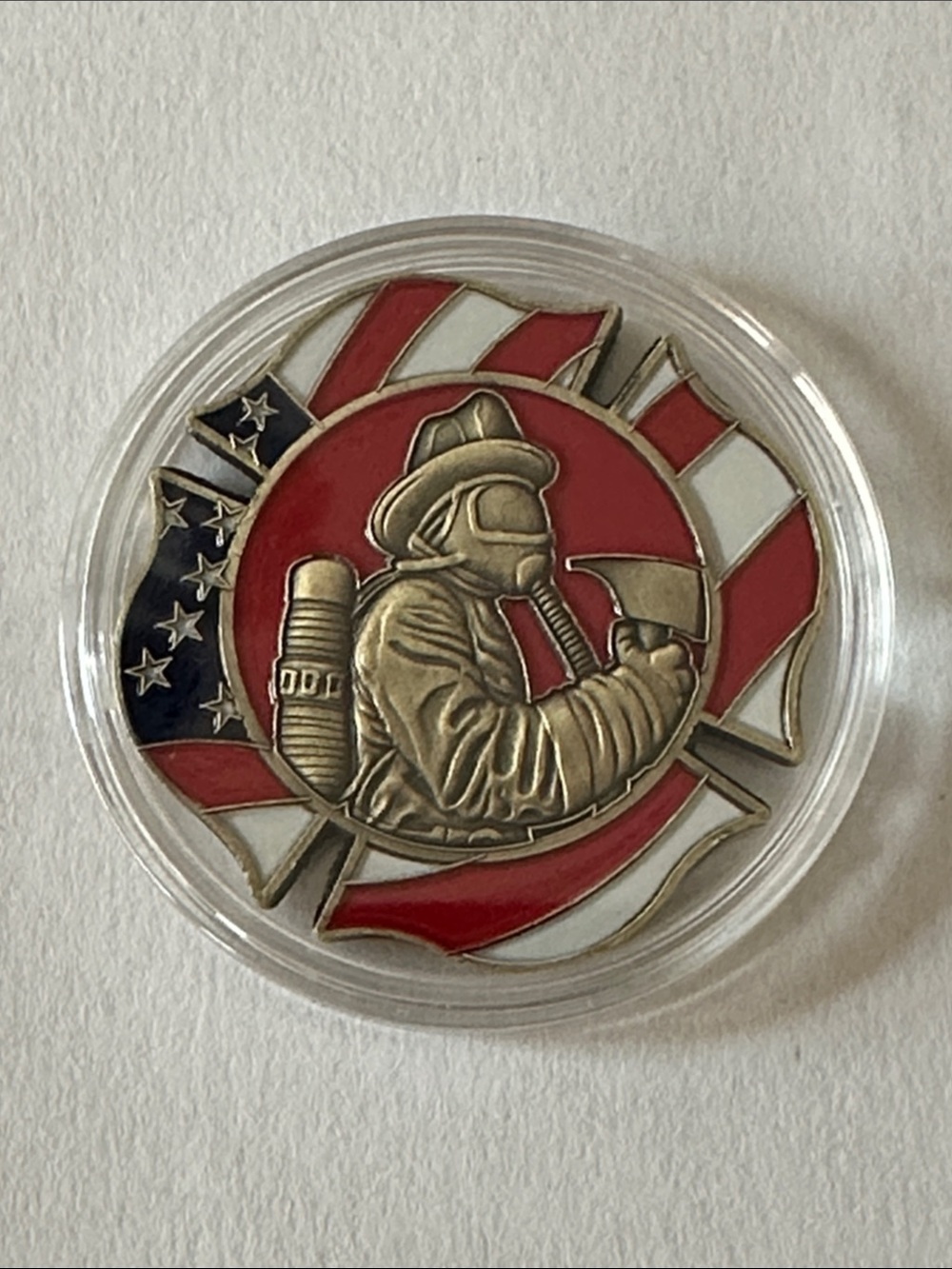 Fire Rescue Decorative Emblem - Red - Picture 2 of 2